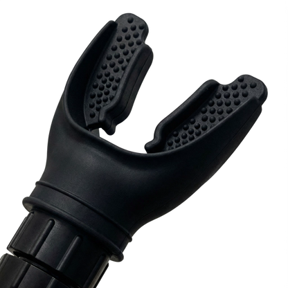 Close-up of the black nhayl resistance-based breathing trainer mouthpiece